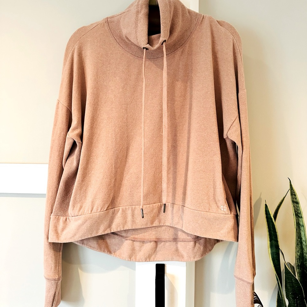 Sweaty Betty Harmonise Italian Fleece Sweatshirt Small Dusty Pink